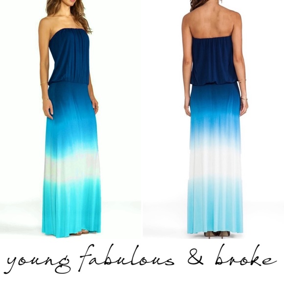 YOUNG FABULOUS & BROKE Ombré Dye SYDNEY Maxi Dress - Picture 6 of 16